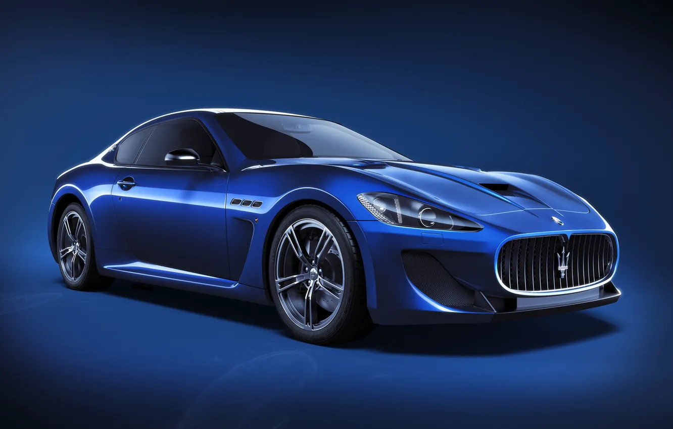 Фото обои Maserati, Авто, Синий, Машина, Car, Art, Render, Design