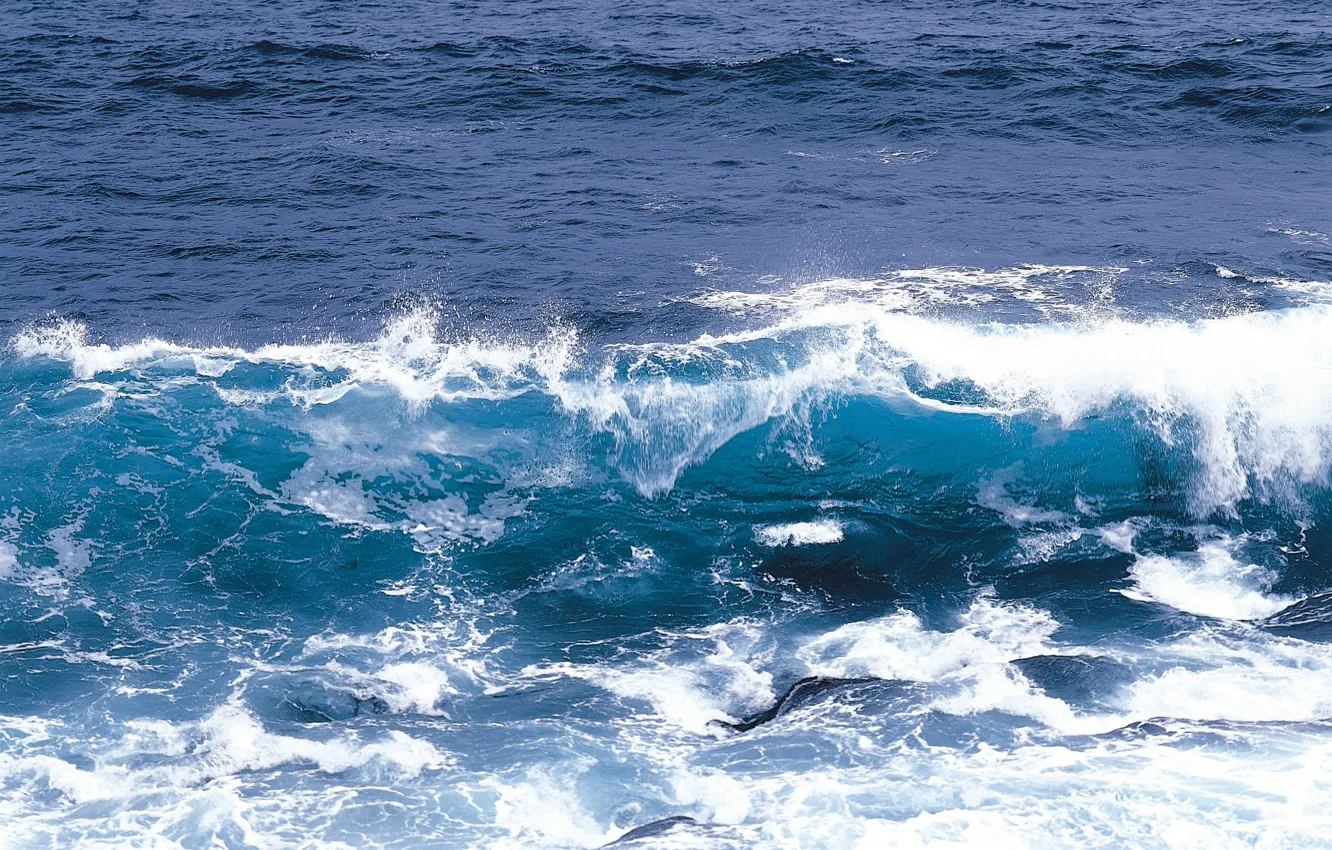 Фото обои волны, пена, вода