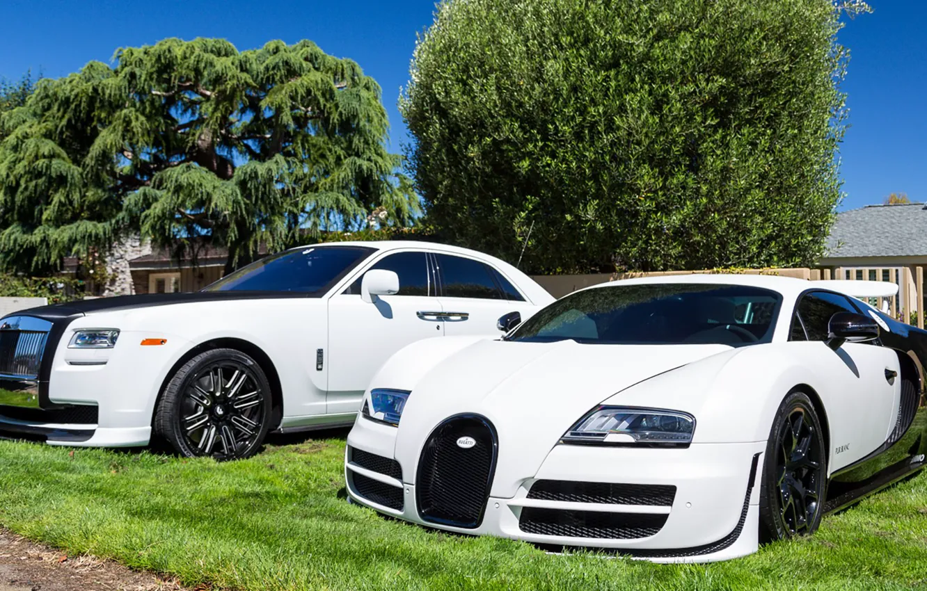 Фото обои Rolls-Royce, Bugatti, Veyron, Ghost
