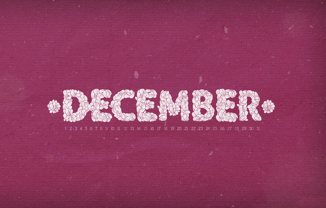 Фото обои календарь, числа, декабрь, december