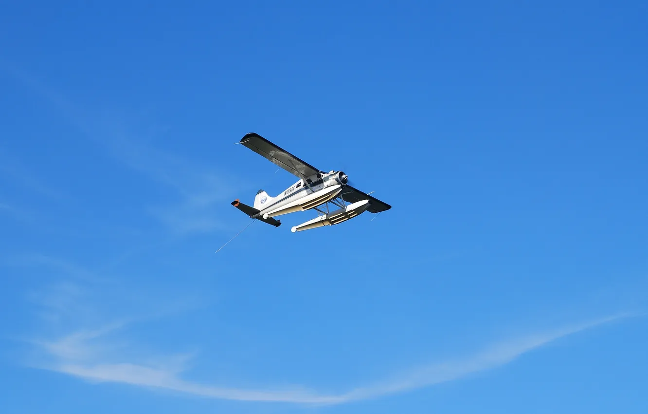 Фото обои небо, самолёт, многоцелевой, одномоторный, лёгкий, DHC-2 Beaver