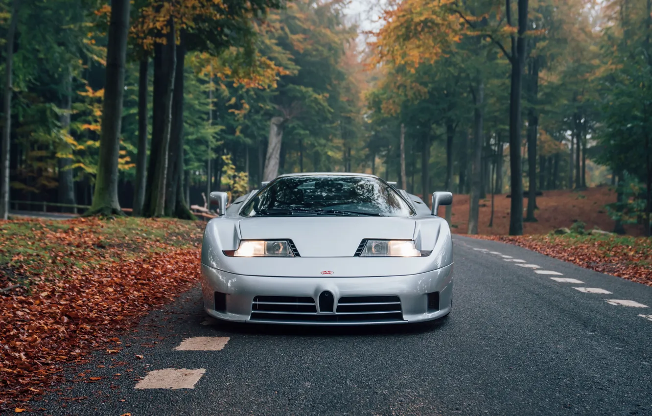 Фото обои Bugatti, front, Bugatti EB110 GT, EB 110