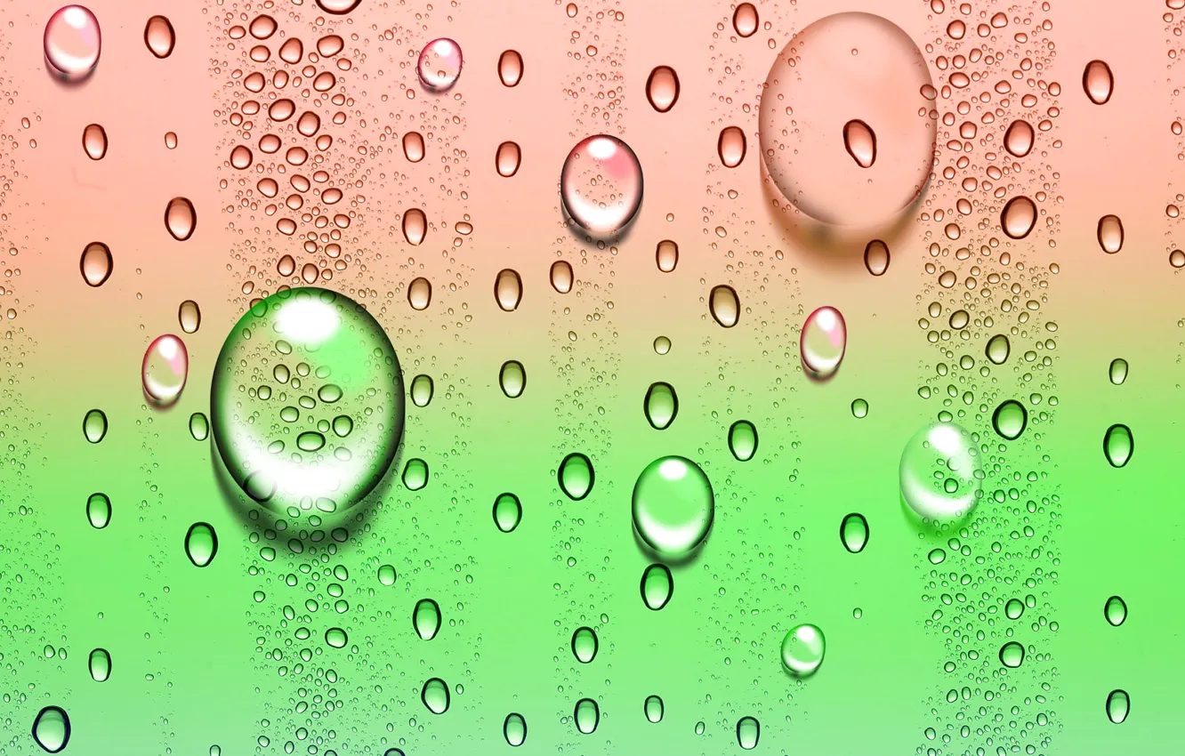 Фото обои капли, пузырьки, цвет