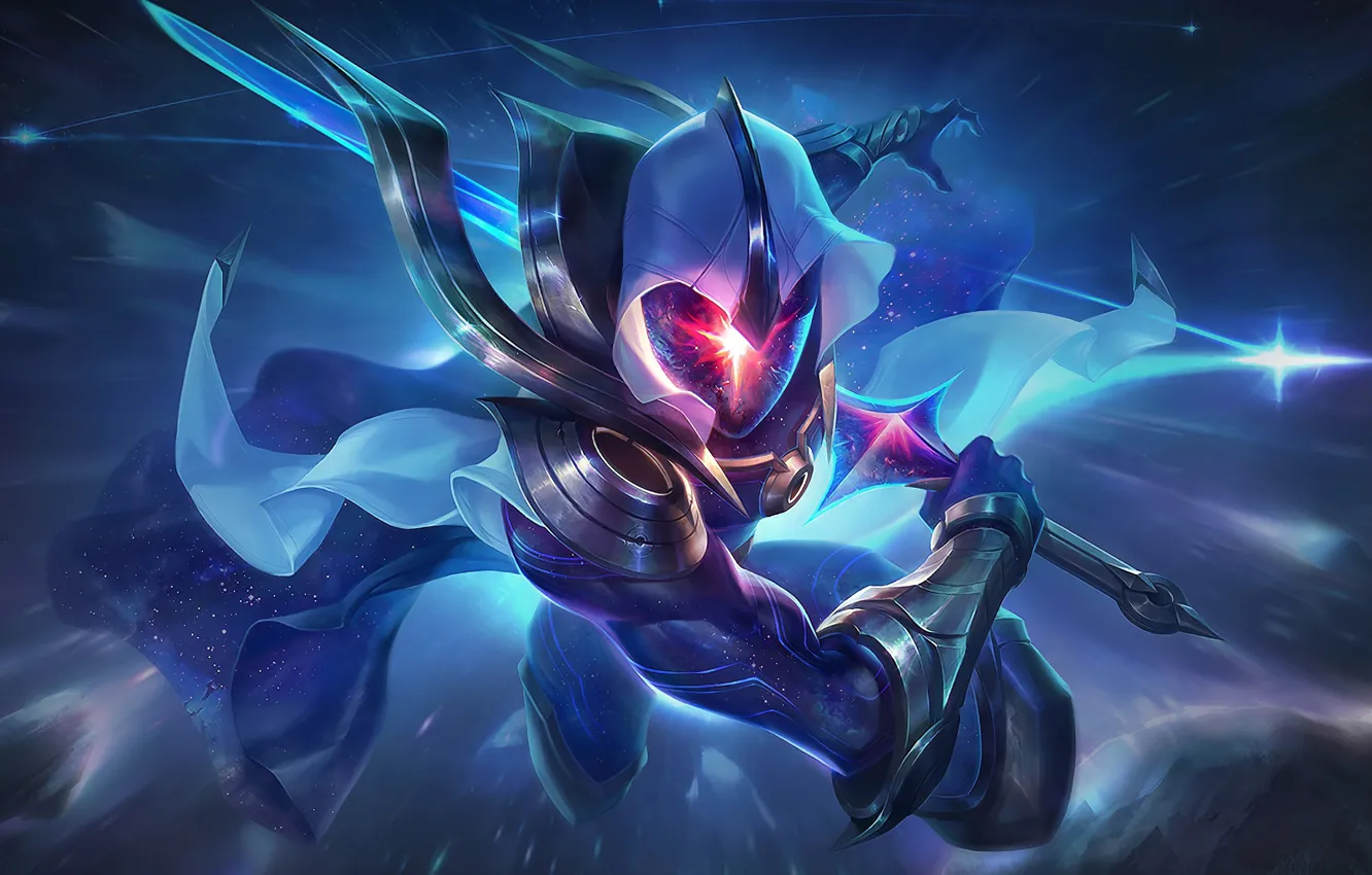 Фото обои Art, League of Legends, Skin, LoL, Master Yi, Cosmic blade