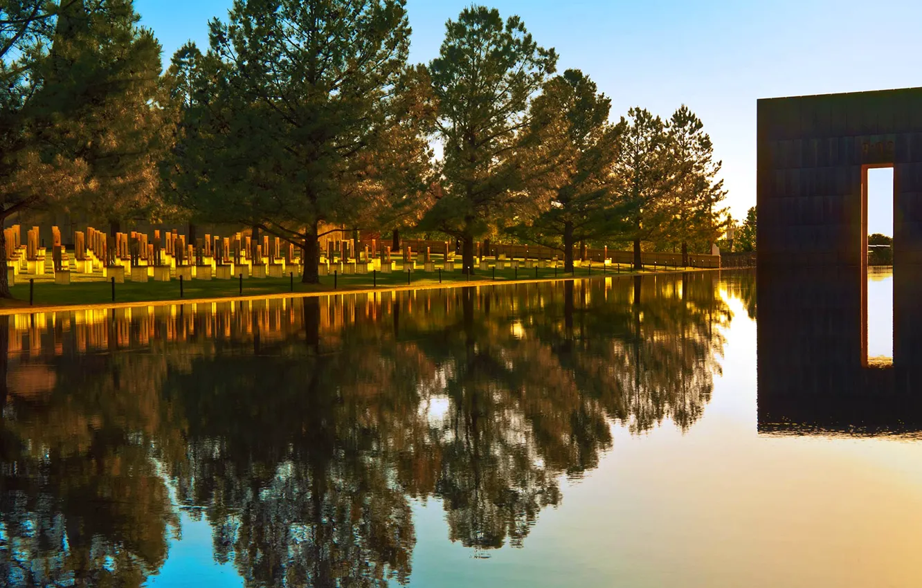 Фото обои парк, США, Oklahoma City National Memorial, Западные Ворота