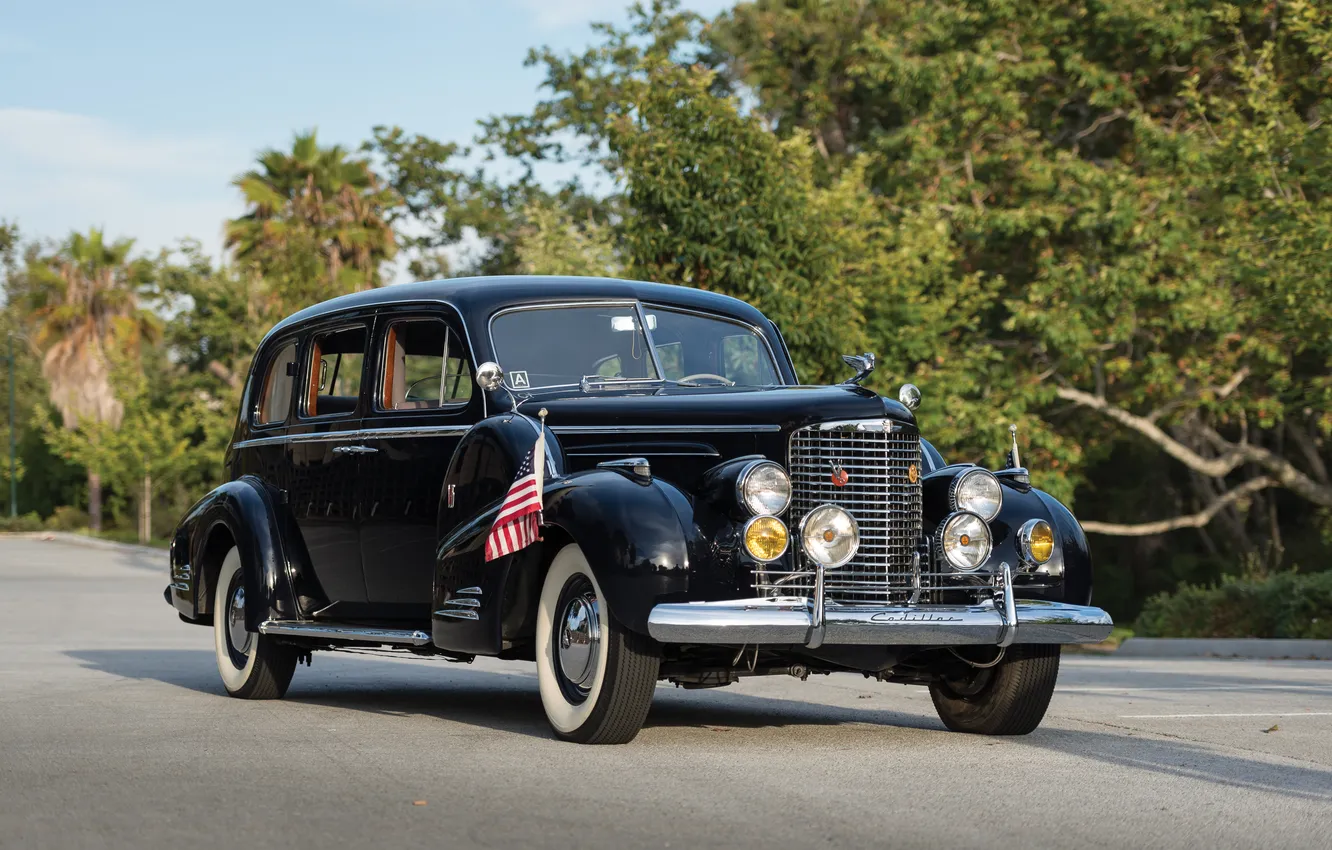 Фото обои Cadillac, ретро автомобили, 1937, Custom, by Fleetwood, retro cars, Cadillac V16 Series 90, Custom Imperial …