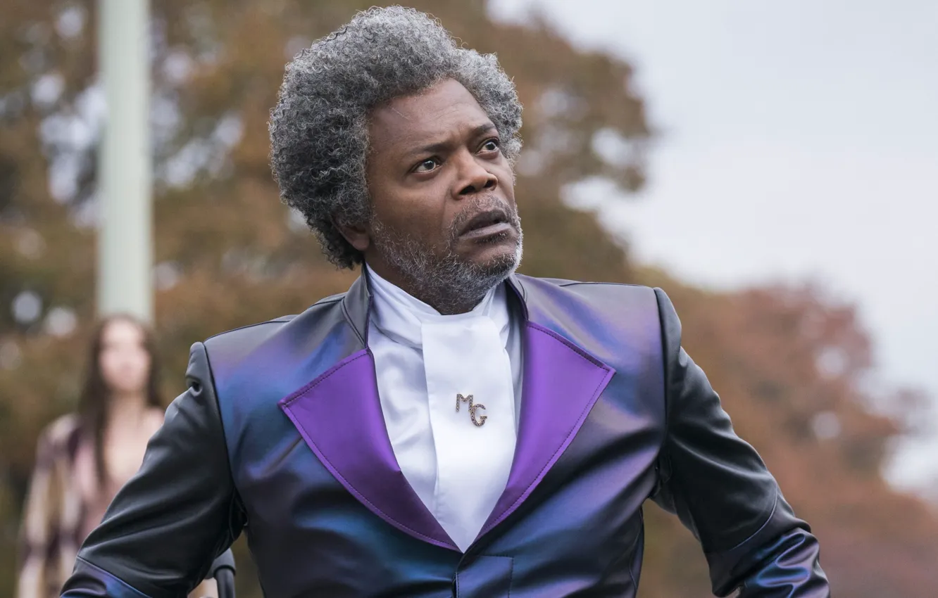 Фото обои фильм, Стекло, костюм, актёр, Glass, Samuel L. Jackson, Сэмюэл Л. Джексон