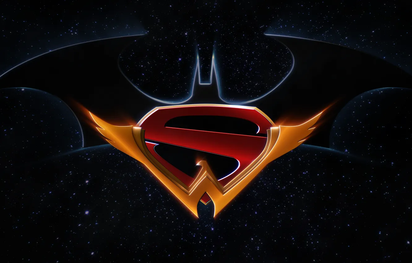 Фото обои batman, бэтмен, эмблема, logo, superman, супермен, symbol, wonder woman