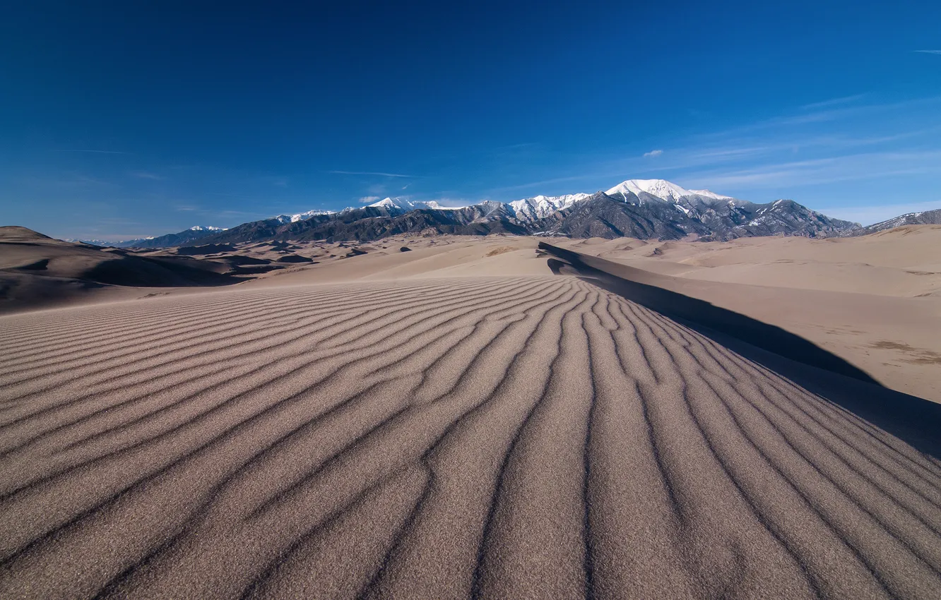 Фото обои desert, mountain, sand, dune