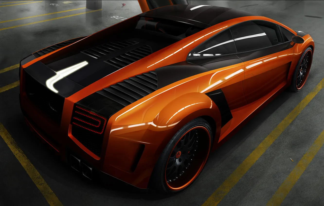 Фото обои Lamborghini, Gallardo, оранж