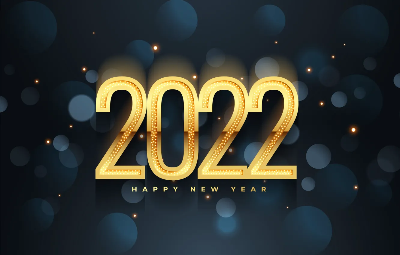 Фото обои золото, Новый год, golden, черный фон, new year, happy, decoration, sparkling