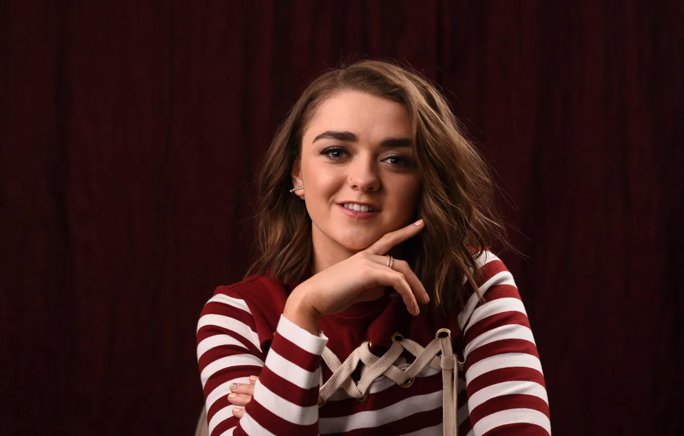 Фото обои актриса, фотограф, шатенка, USA Today, Maisie Williams, Мэйси Уильямс, Robert Hanashiro