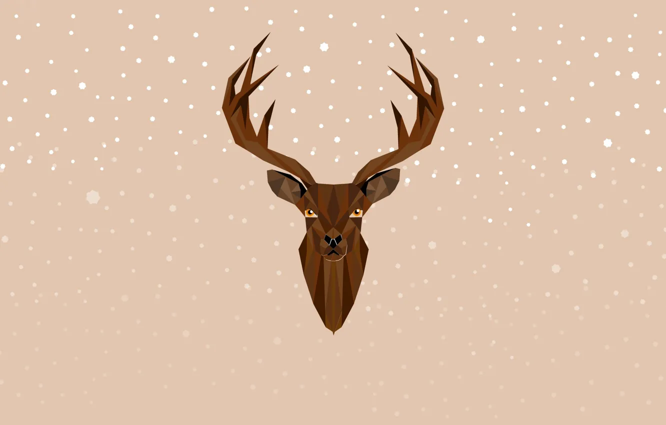 Фото обои олень, Новый Год, Рождество, Christmas, New Year, Xmas, deer, Merry