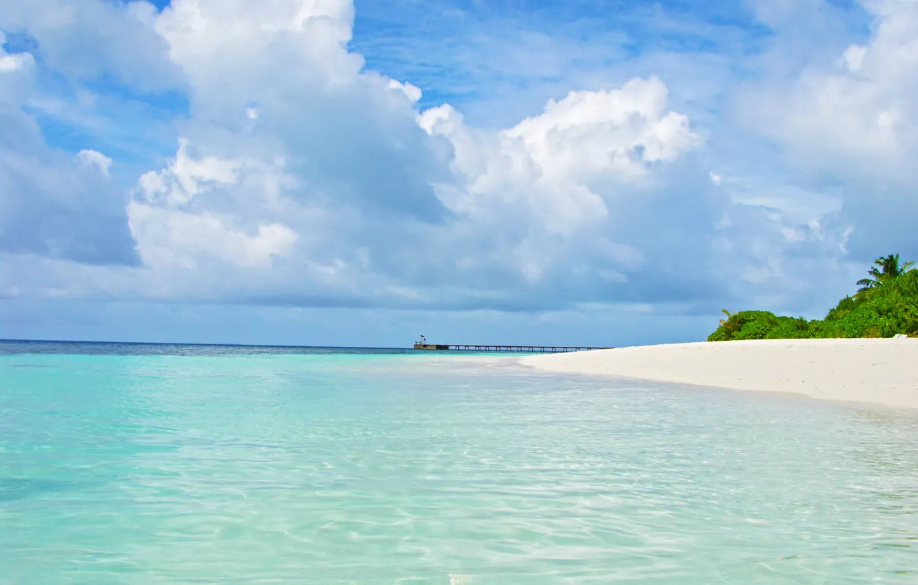 Фото обои тропики, остров, красота, Мальдивы