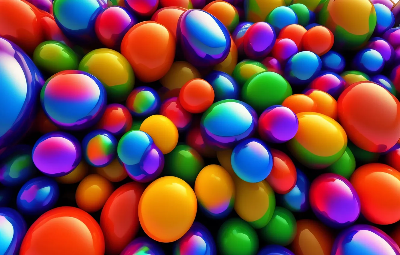 Фото обои шарики, фон, шары, colorful, rainbow, balls, background, красочный