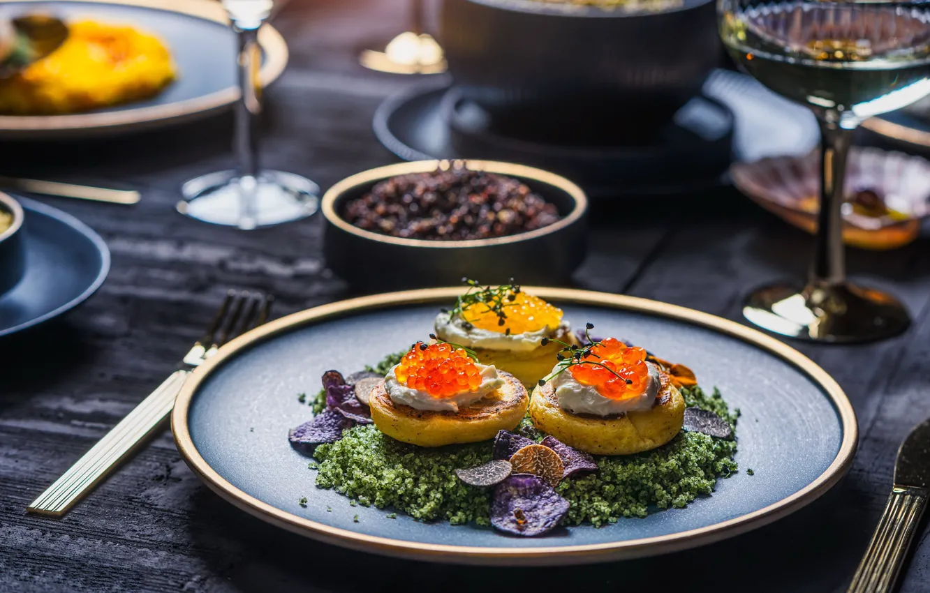 Фото обои еда, приборы, тарелка