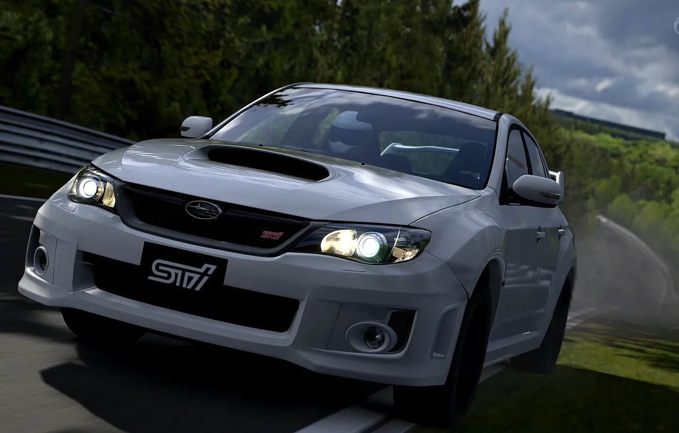 Фото обои дорога, sti, gt5