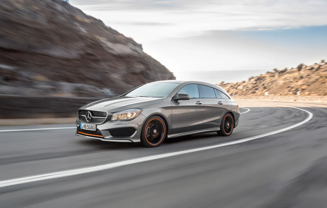 Фото обои Mercedes Benz, AMG, Sports, 4MATIC, 2015, CLA250, OrangeArt