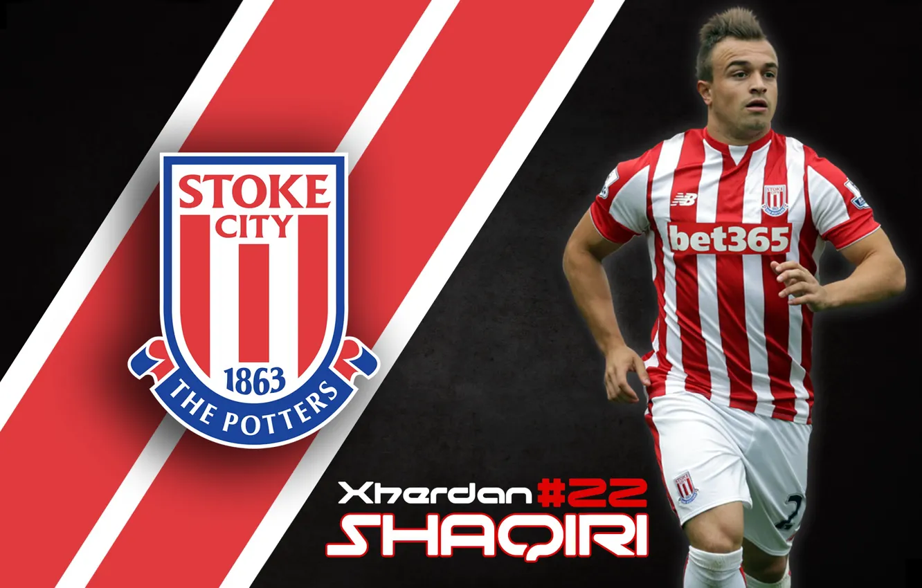 Фото обои wallpaper, sport, logo, football, player, Xherdan Shaqiri, Stoke City