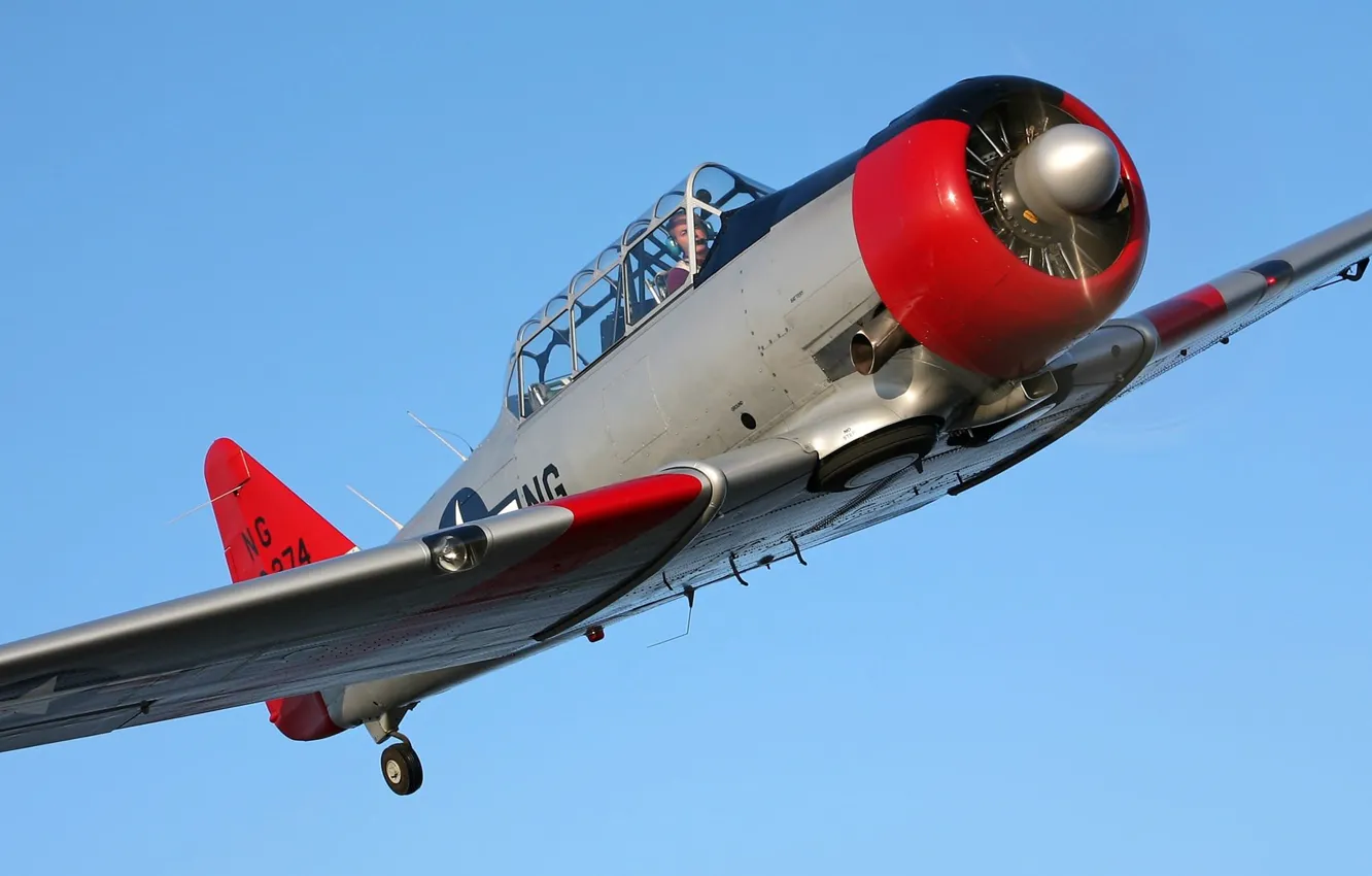 Фото обои самолет, ВВС, North American, T-6 Texan, military historical club, времен второй мировой войны, легкий тренировочный …