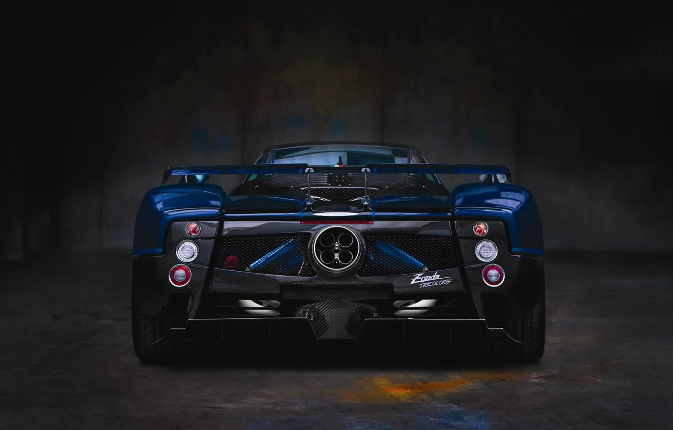 Фото обои Car, Tricolore, Pagani Zonda, hypercar