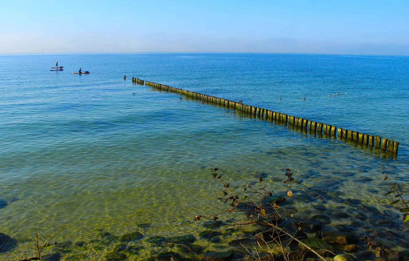 Фото обои beach, sea, ocean, wood, water