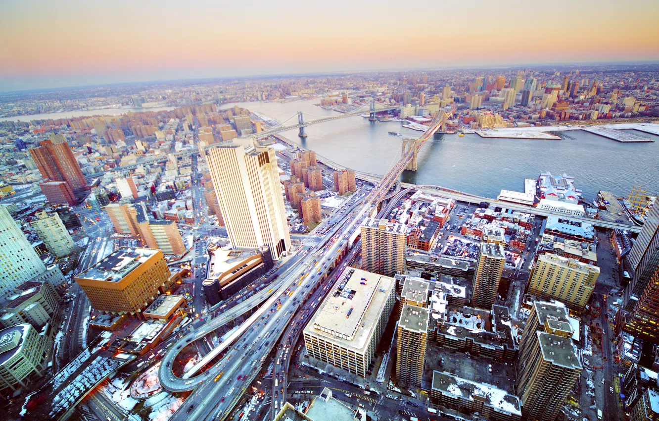 Фото обои город, Нью-Йорк, USA, США, мегаполис, New York