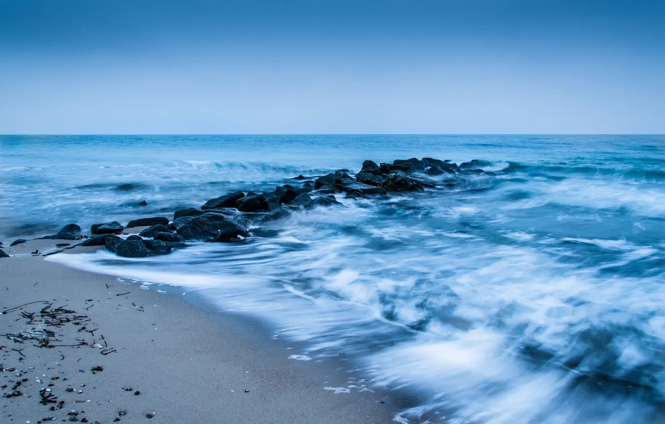 Фото обои море, камни, побережье