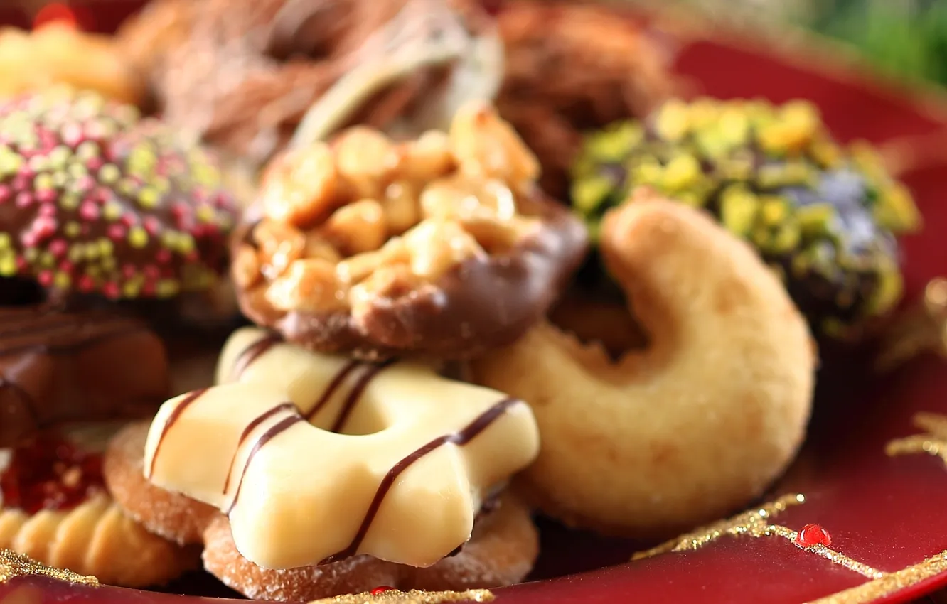 Фото обои шоколад, печенье, сладости, фигурки, десерт, выпечка