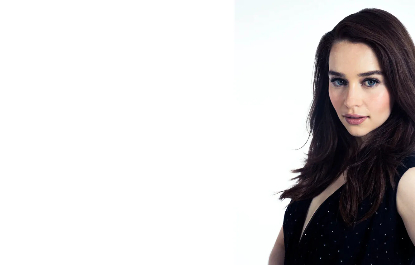 Фото обои Brunette, White, beautiful, 1920x1080, Game of Thrones, Emilia Clarke, actress
