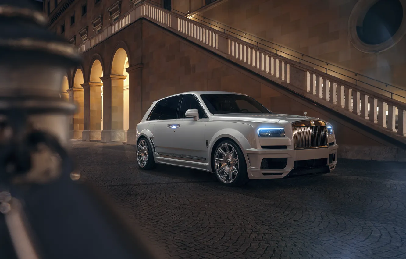 Фото обои Rolls-Royce, White, 4x4, Spofec, Cullinan