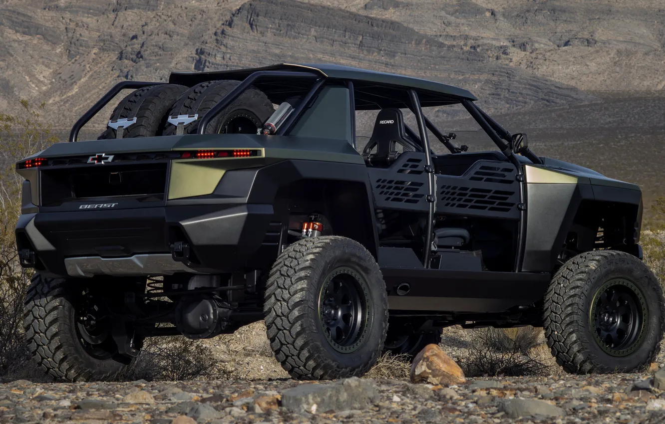 Фото обои concept, power, Silverado, exterior, 2021, The Chevy Beast, Chevrolet Beast