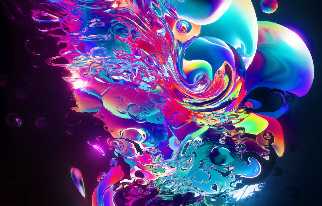 Фото обои яркие краски, абстракция, всплеск, микс, splash, abstraction, bright colors, смесь цветов