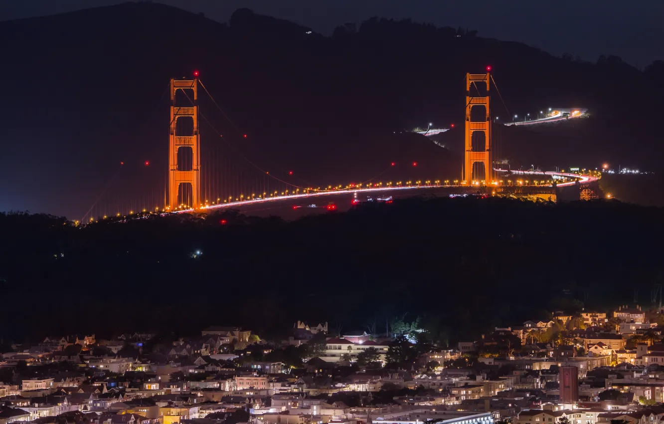 Фото обои United States, California, San Francisco, Golden Gate, Clarendon Heights, Twin peaks