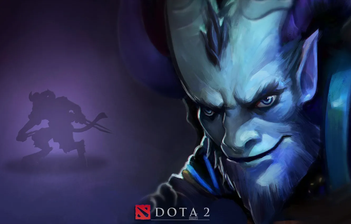 Фото обои герой, dota, дота, фиолетовый фон, riki, Рик, невидимая