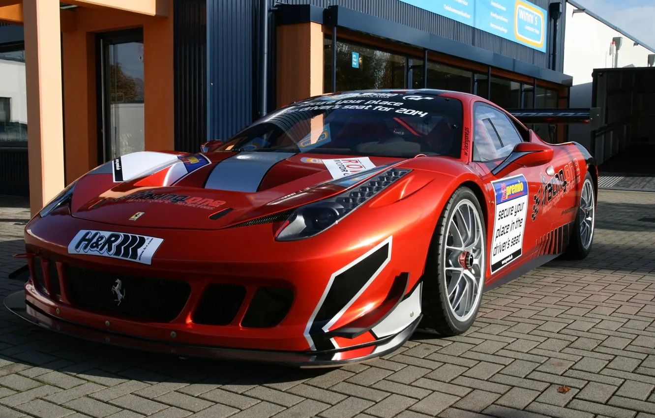 Фото обои Ferrari, 458, Racing