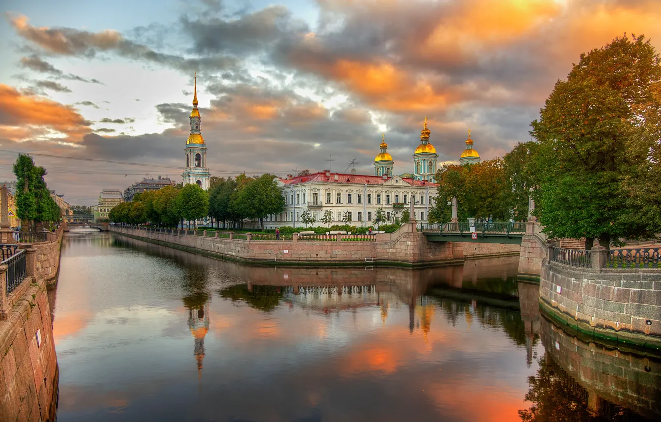 Фото обои осень, Санкт-петербург, Крюков канал