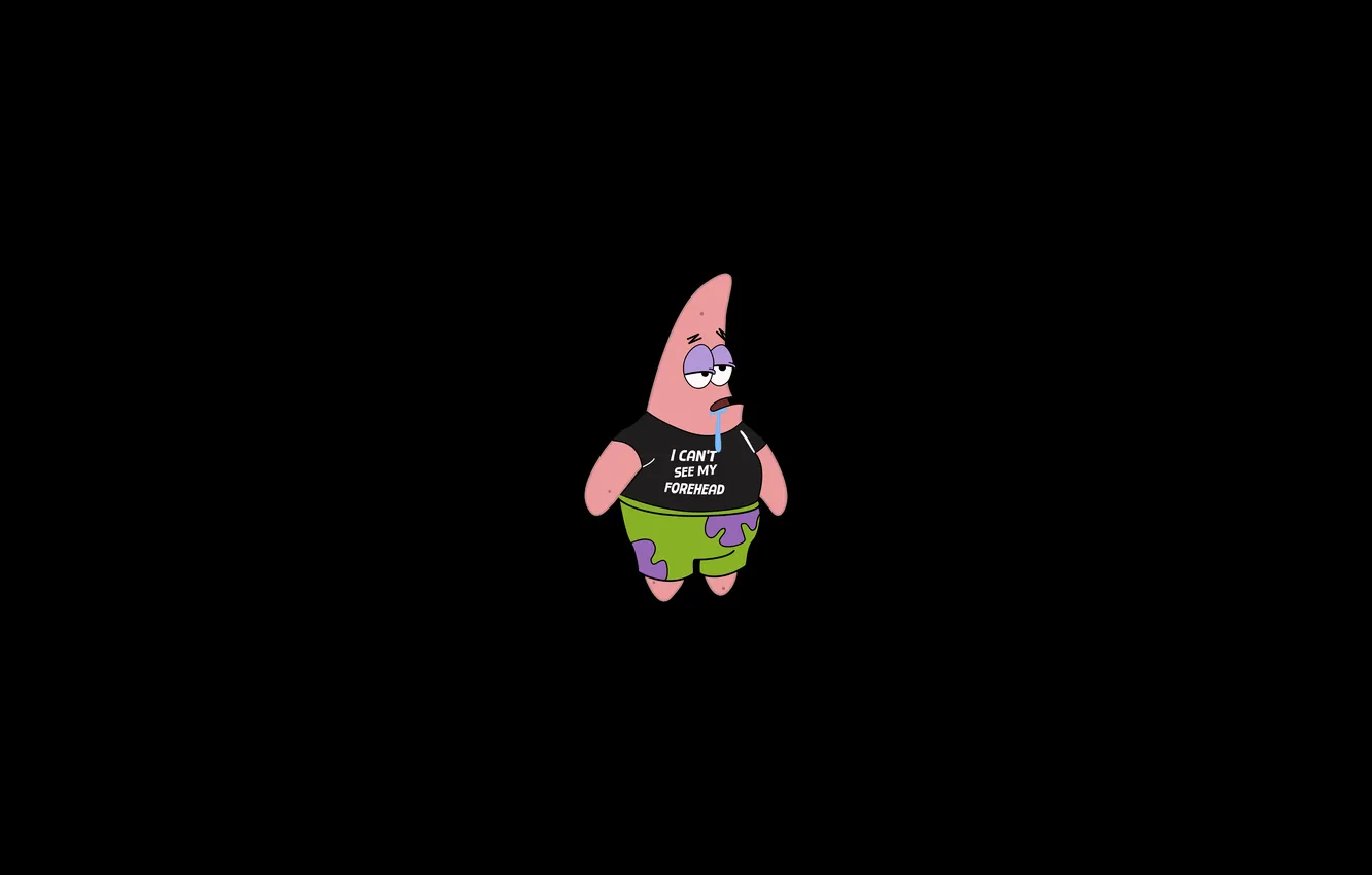 Фото обои черный фон, мульт, SpongeBob, SpongeBob SquarePants, Губка Боб Квадратные Штаны, Patrick Star, Патрик Стар, SquarePants