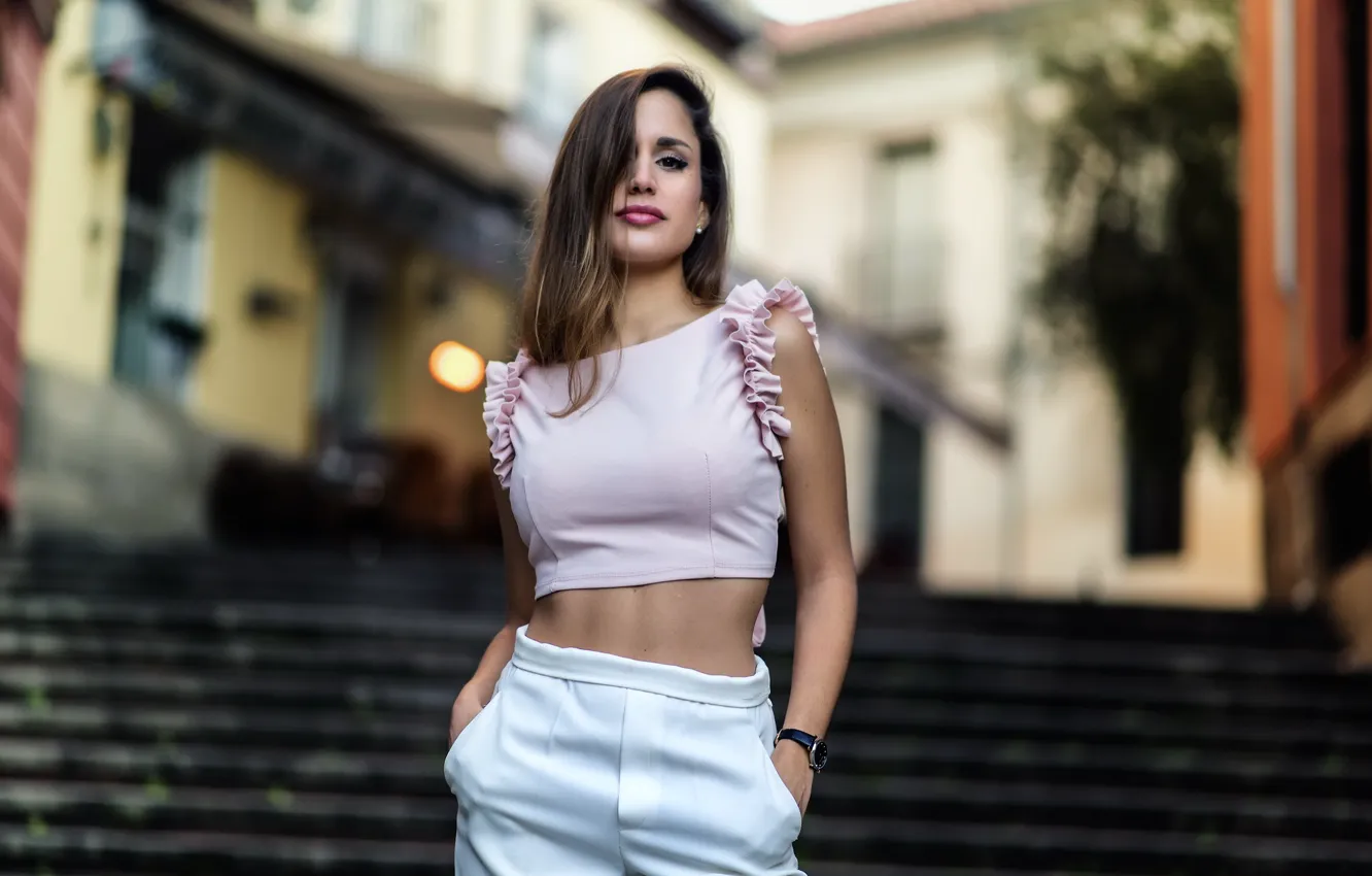 Фото обои девушка, улица, Angela