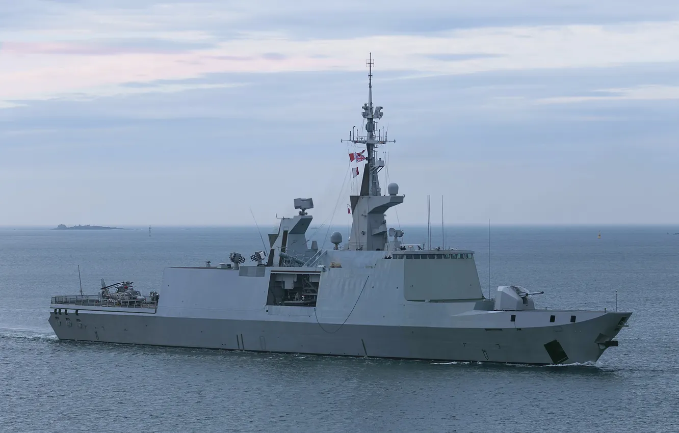 Фото обои ВМС Франции, Фрегат УРО, Aconit