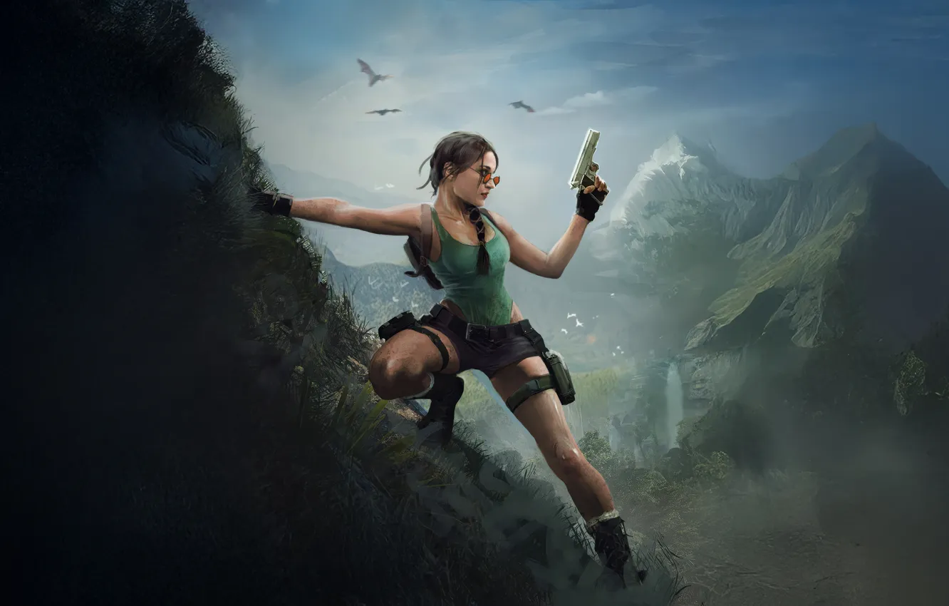 Фото обои lara croft, unknown, exploring