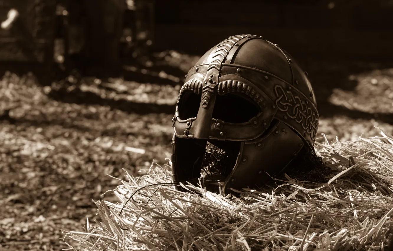 Фото обои металл, фон, доспехи, шлем