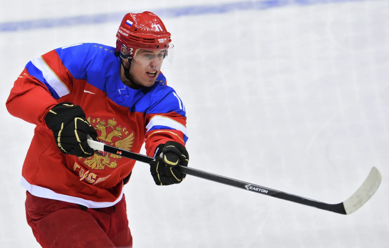 Фото обои хоккей, хоккеист, бросок, Евгений Малкин, РОССИЯ, XXII Зимние Олимпийские Игры, Sochi 2014, СОЧИ 2014