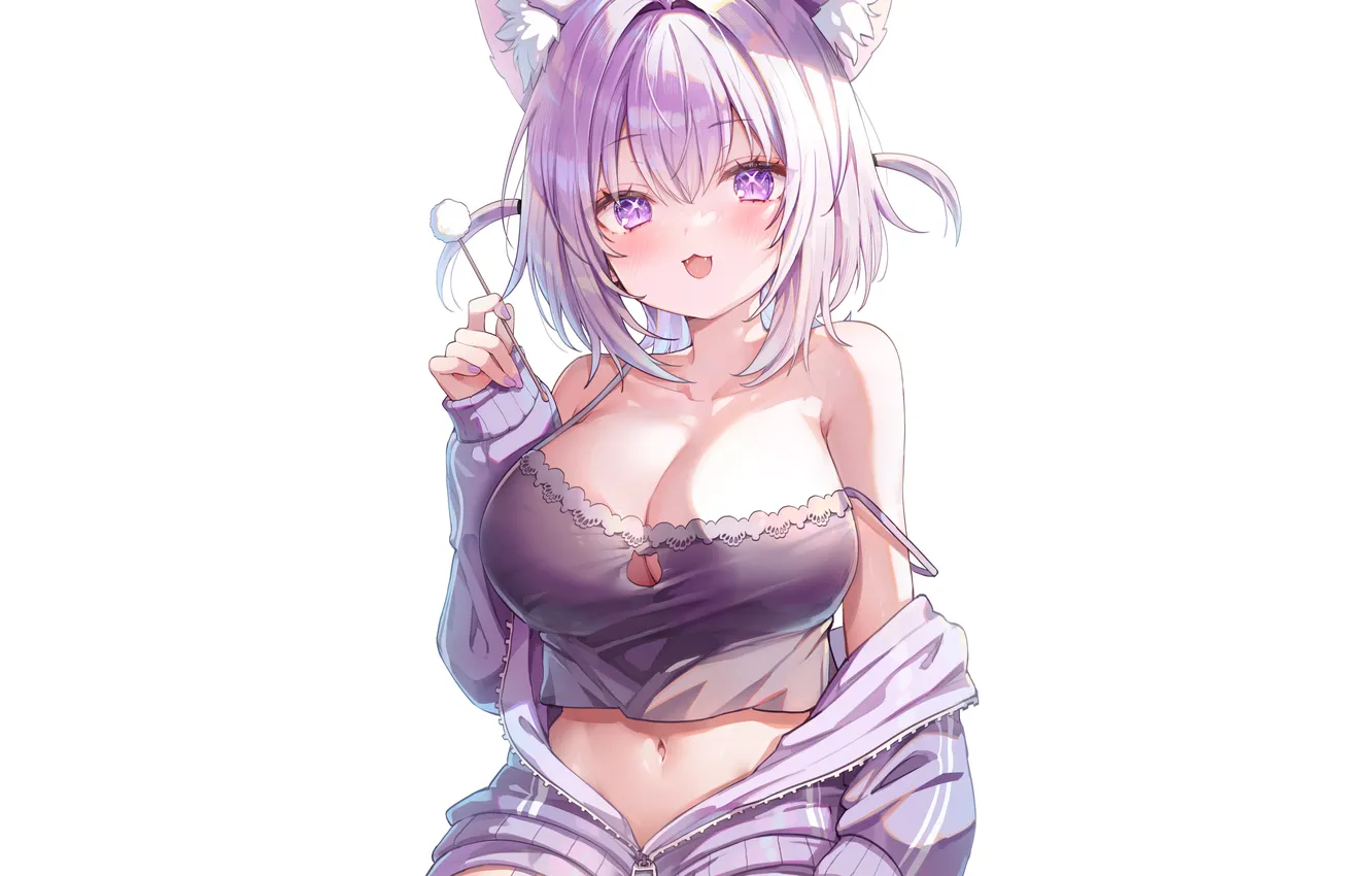 Фото обои девушка, милашка, кошечка, virtual youtuber