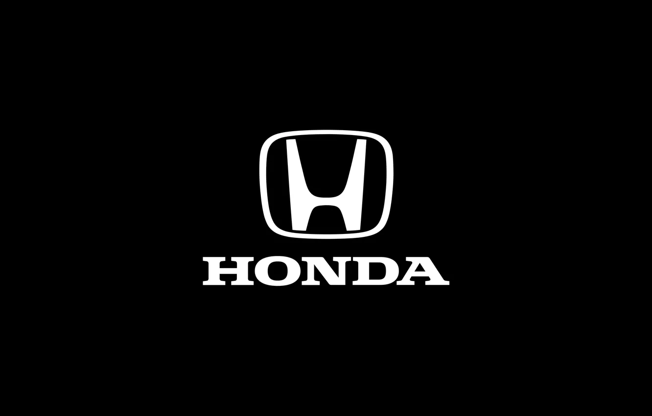 Фото обои белое, черное, Honda, хонда, значек, label
