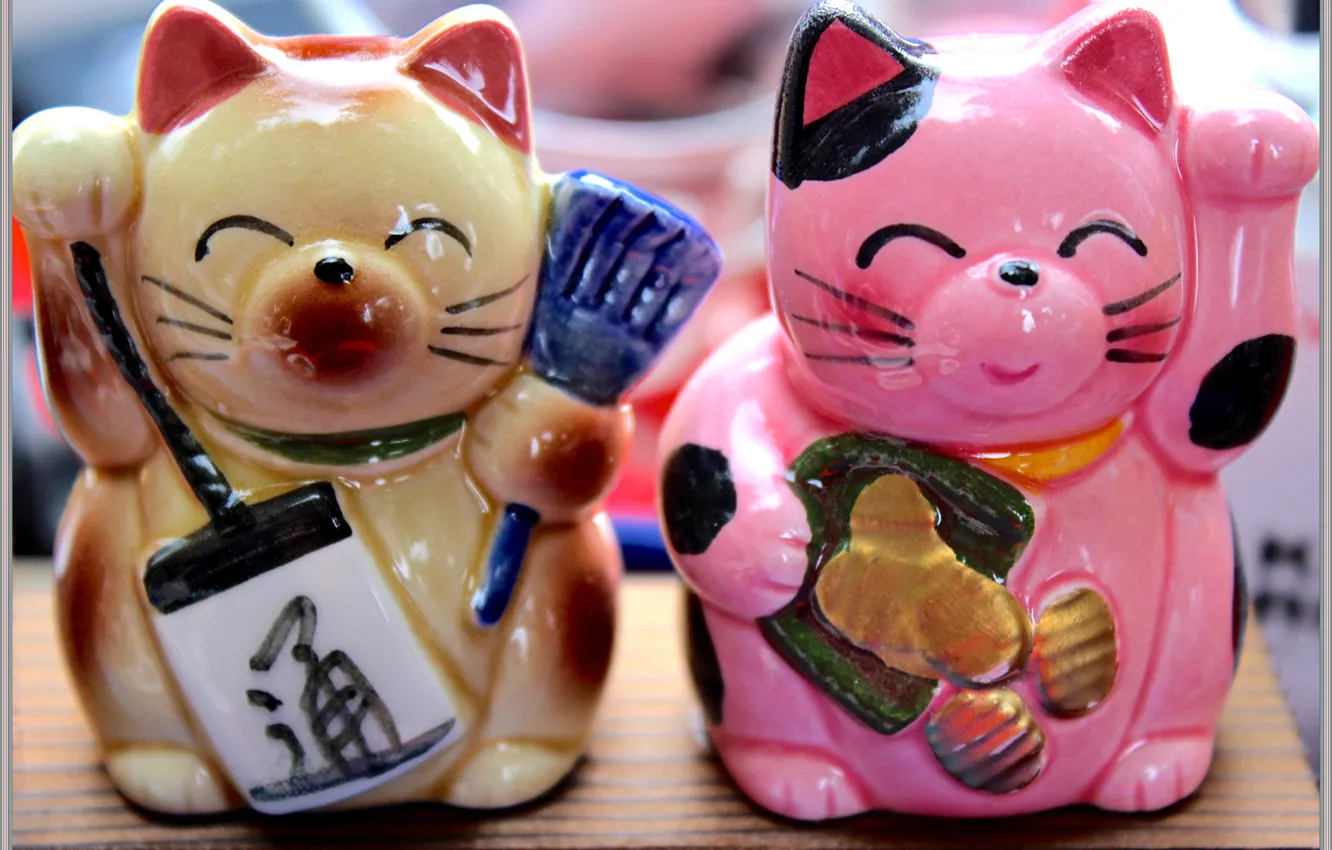 Фото обои кошки, талисман, Japan, манэки-неко