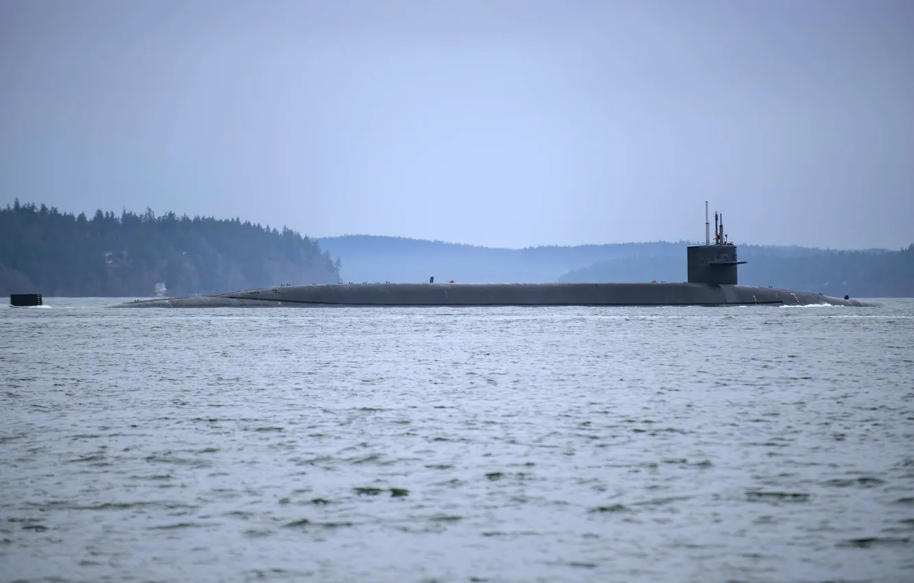 Фото обои ВМС США, атомная подводная лодка, USS Ohio, SSGN-726
