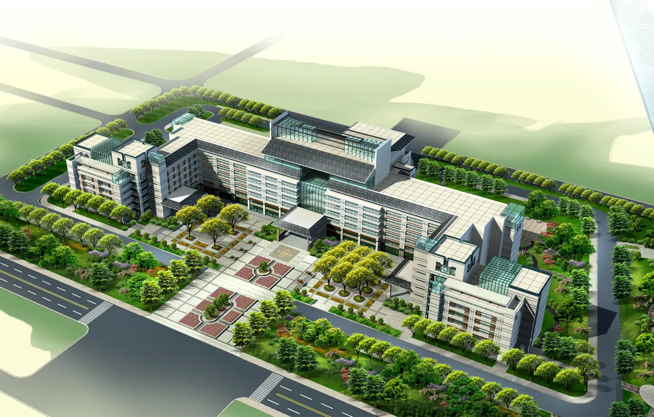 Фото обои city, painting