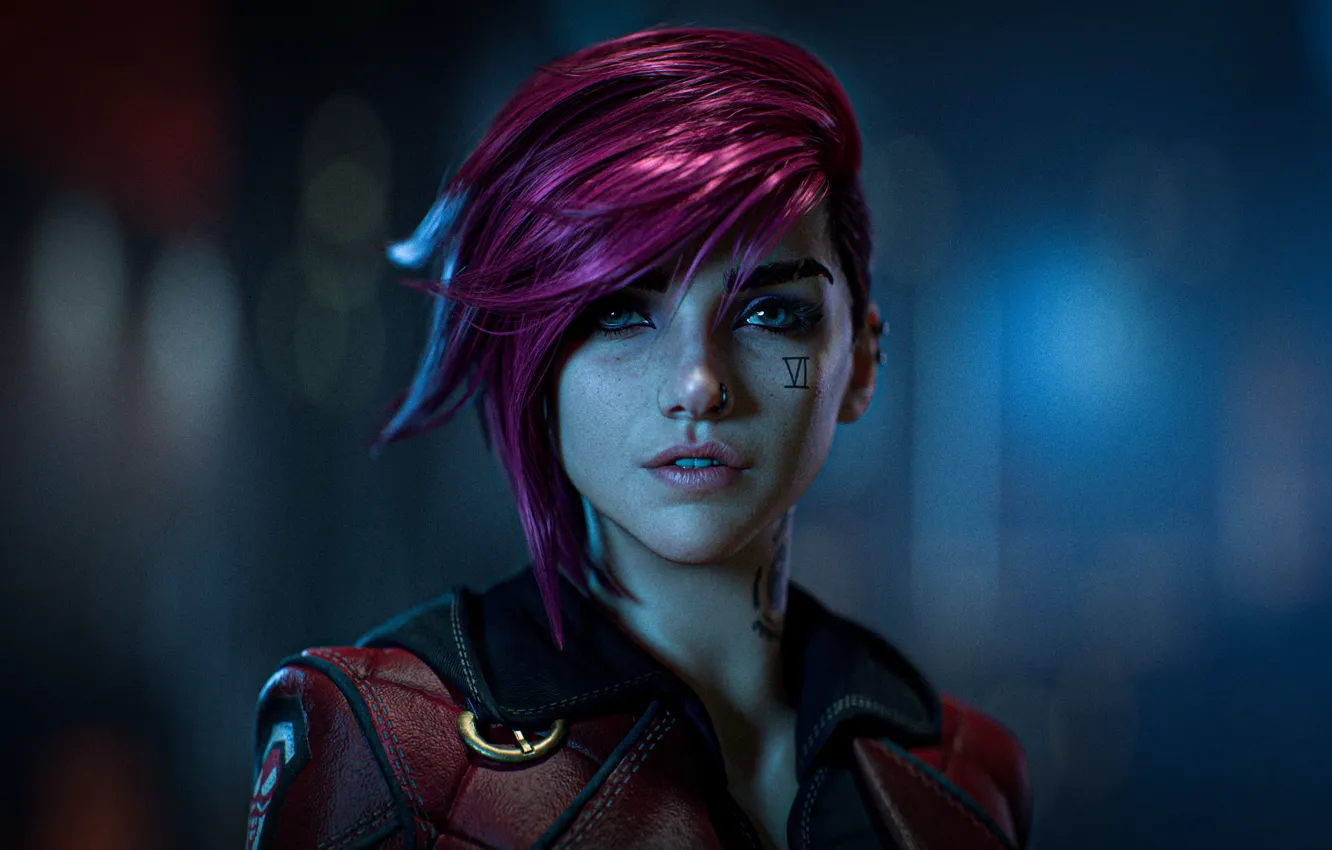 Фото обои League of Legends, Game Art, Digital 3D, VI Arcane, Luis Omar, Cinematic Version