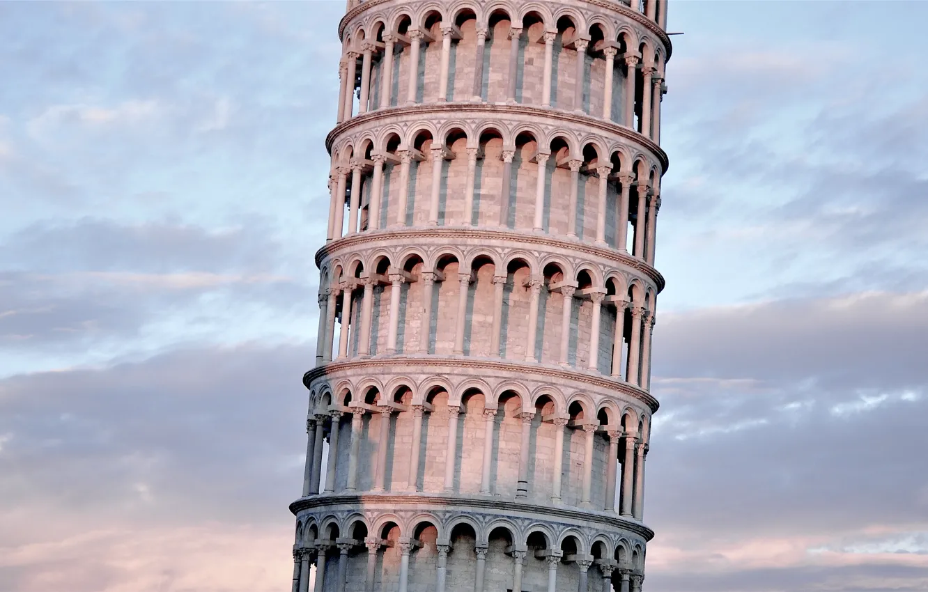 Фото обои башня, наклон, Италия, Пиза, Пизанская башня